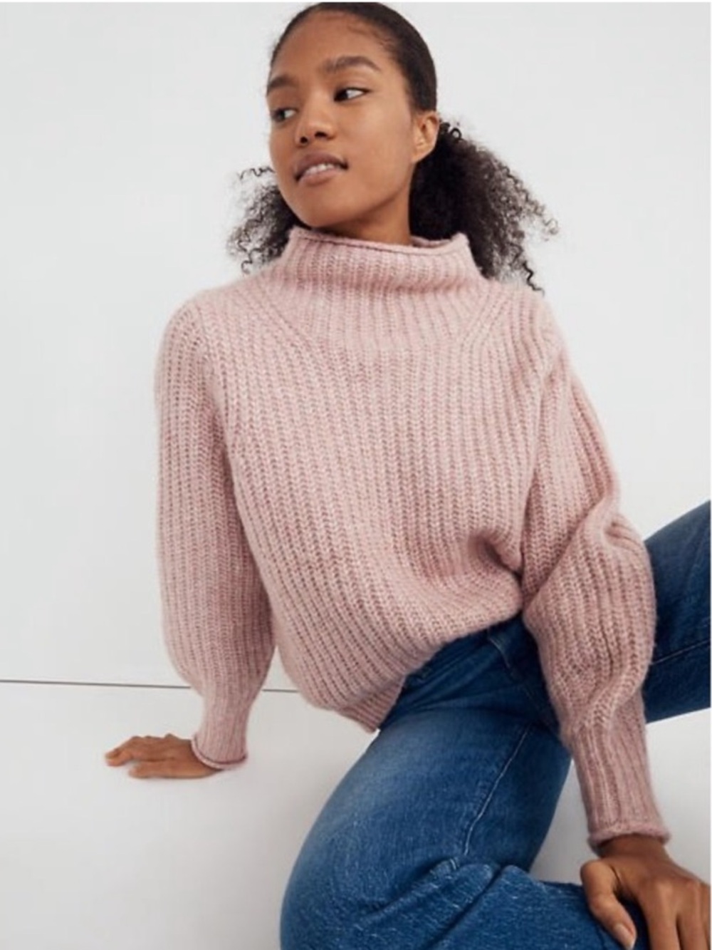 Madewell Loretto Mock Neck Plus Size Wool Blend Pullover Sweater Sz 3X